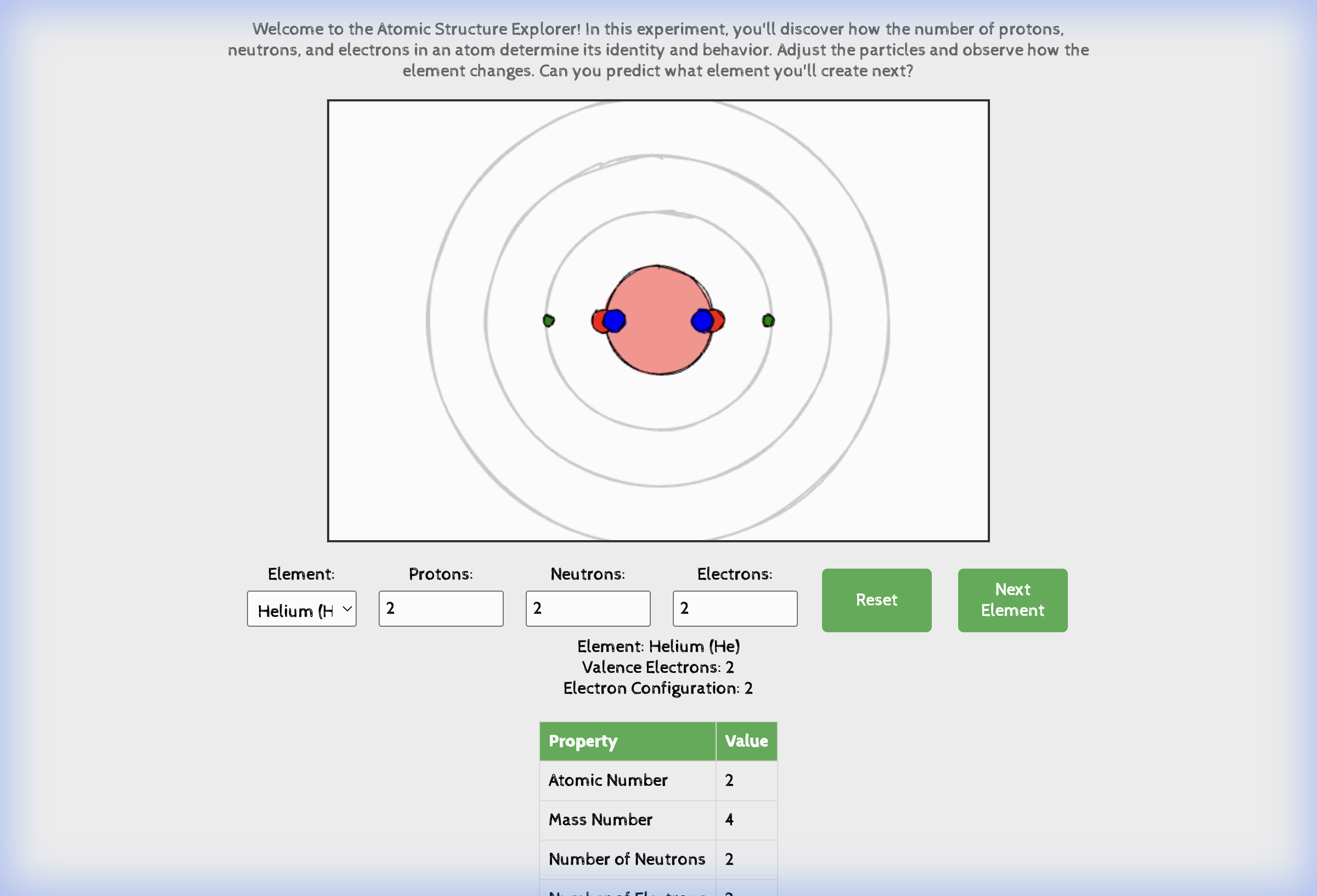Atomic Structure Explorer